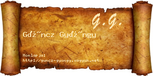 Güncz Gyöngy névjegykártya